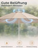 ac SPORT Sonnenschirm 160 cm wasserabweisend UV-Schutz UPF 50+ Bild 4