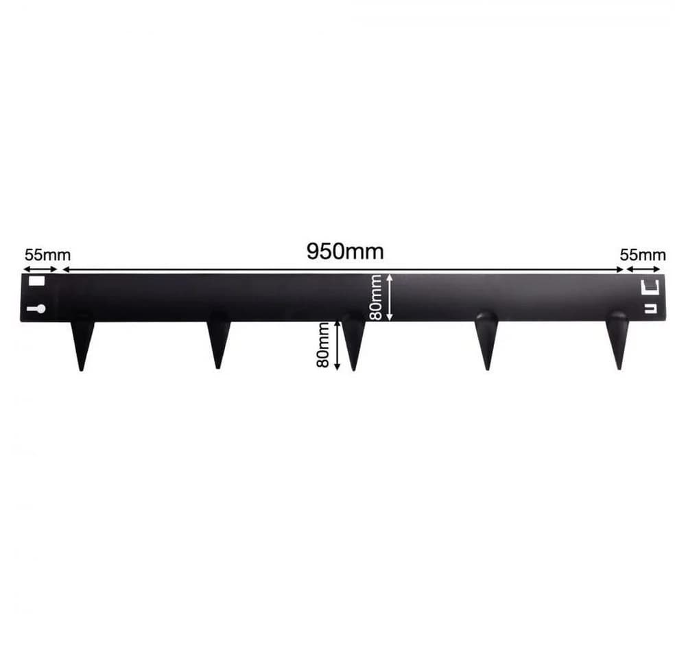 ROG-Gardenline Rasenkante 1m Schwarz Stahl - Bild 2