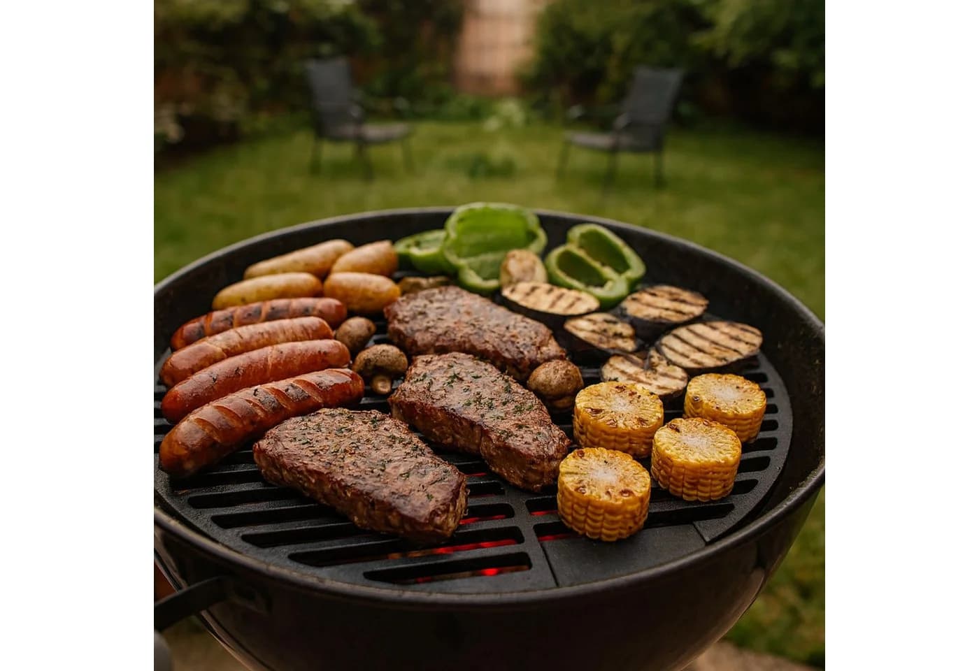 BBQ-Toro Gusseisen Grillrost Ø 45cm Emailliert Schwarz