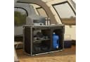 CampFeuer Campingschrank Klappbar mit Waschbecken Schwarz-Silber Bild 1