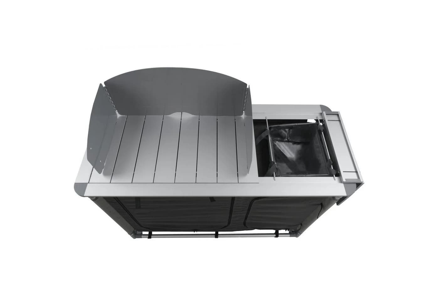 CampFeuer Campingschrank Klappbar mit Waschbecken Schwarz-Silber - Bild 5