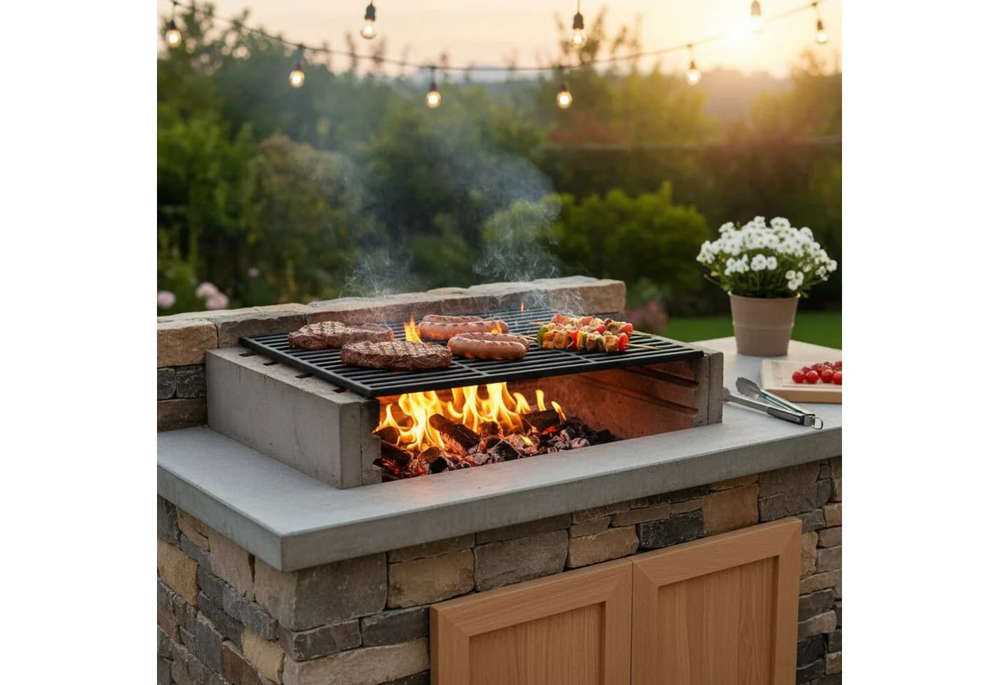 BBQ-Toro Grillrost Gusseisen emailliert schwarz