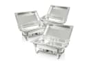 Mahlzeit Chafing Dish Profi Set Montpellier 3x Edelstahl Warmhaltebehälter Bild 2