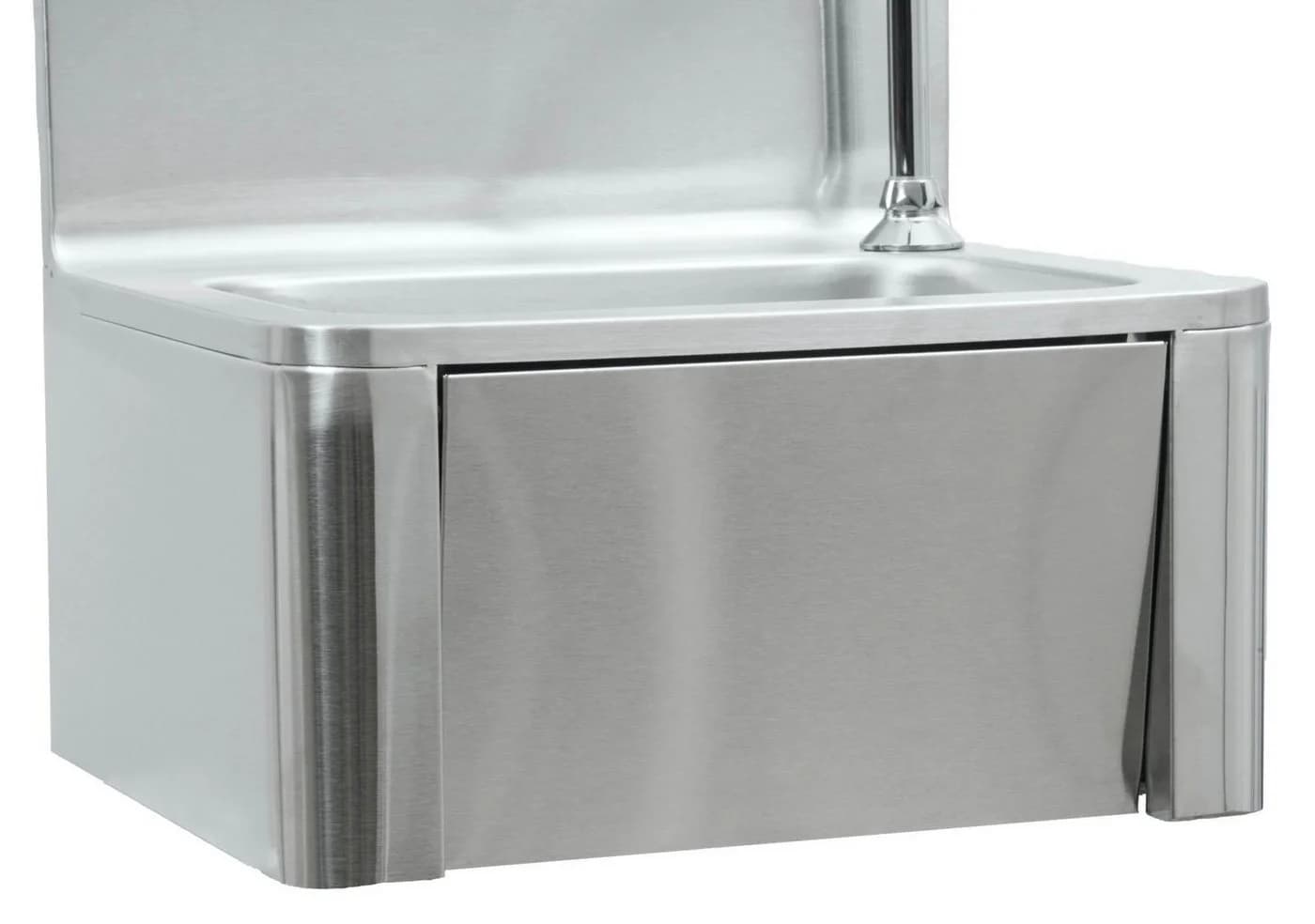 Mahlzeit Handwaschbecken Edelstahl mit Kniebetätigung und Seifenspender - Bild 5