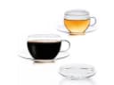 Creano Teeglas-Set 200ml mit Deckel & Untertasse, 2er-Set, Glas Bild 2