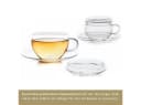 Creano Teeglas-Set 200ml mit Deckel & Untertasse, 2er-Set, Glas Bild 3