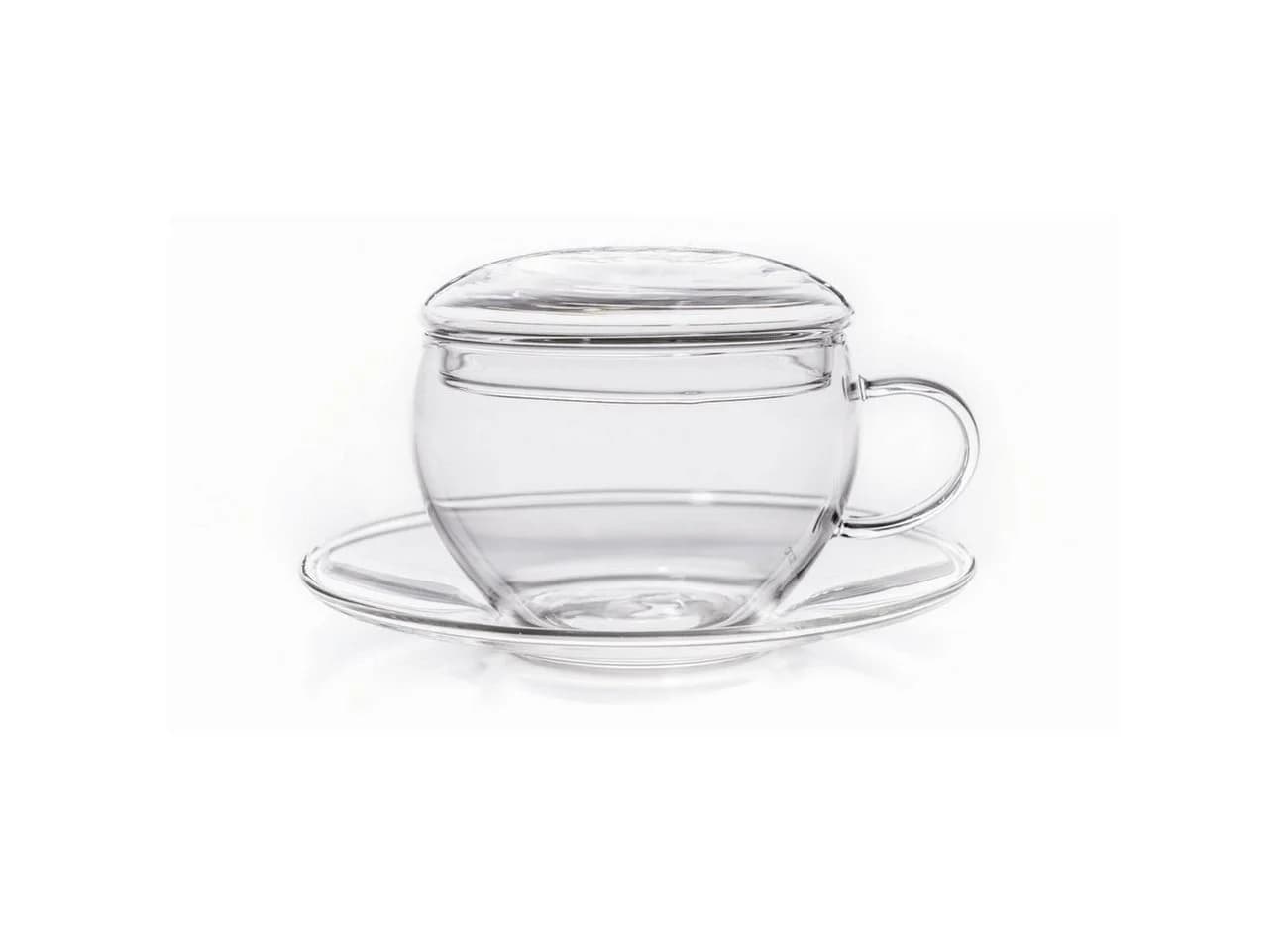 Creano Teeglas-Set 200ml mit Deckel & Untertasse, 2er-Set, Glas - Bild 4