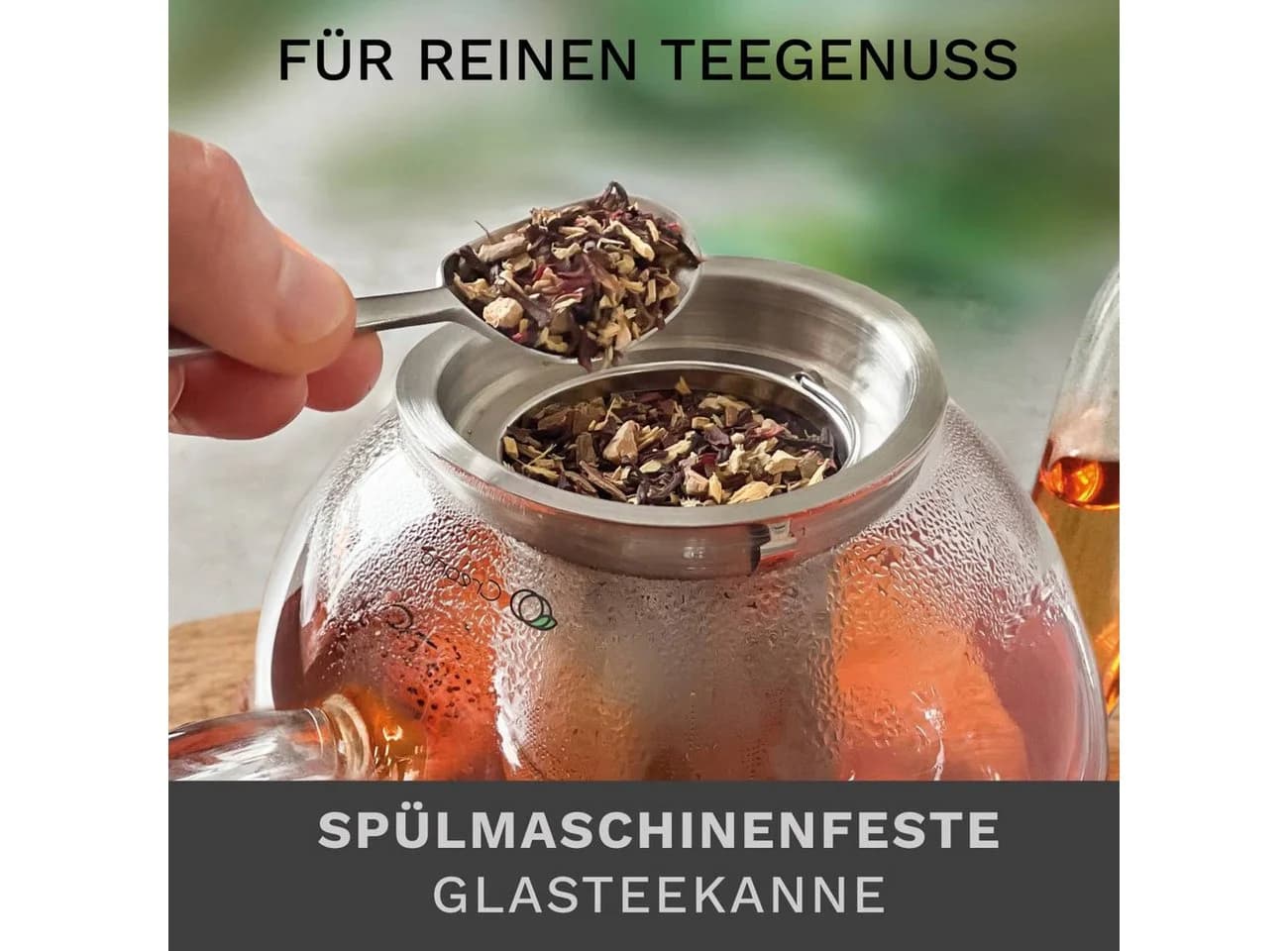 Creano Glas-Teekanne 1,5l mit Edelstahlsieb - Bild 4