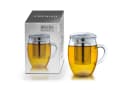 Creano Teeglas 400ml mit Sieb & Deckel 3-tlg. Borosilikatglas Bild 2