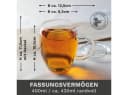 Creano Teeglas 400ml mit Sieb & Deckel 3-tlg. Borosilikatglas Bild 4