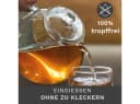 Creano Teekanne „Schnabel“ 1,3l mit Edelstahlsieb & Glas-Deckel, transparent Bild 3