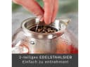 Creano Teekanne „Schnabel“ 1,3l mit Edelstahlsieb & Glas-Deckel, transparent Bild 5