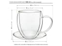 Creano Teeglas Thermotasse bauchig 250ml 4er Set mit Untersetzer Bild 1