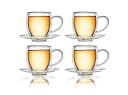 Creano Teeglas Thermotasse bauchig 250ml 4er Set mit Untersetzer Bild 2