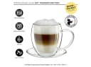 Creano Teeglas Thermotasse bauchig 250ml 4er Set mit Untersetzer Bild 3