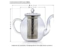 Creano Teekanne Hoch 1,0l Glas mit Edelstahl-Sieb & 2 Erblüh-Tees Bild 3