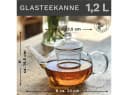 Creano Glasteekanne 1,2 Liter mit Glassieb und Deckel Bild 1