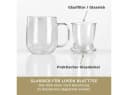 Creano Teeglas 450ml mit Sieb und Deckel aus Glas Bild 3