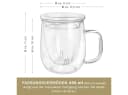 Creano Teeglas 450ml mit Sieb und Deckel aus Glas Bild 4