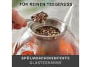 Creano Teekanne „flach“ 0,8 l Glas tropffrei mit Edelstahlsieb Bild 4