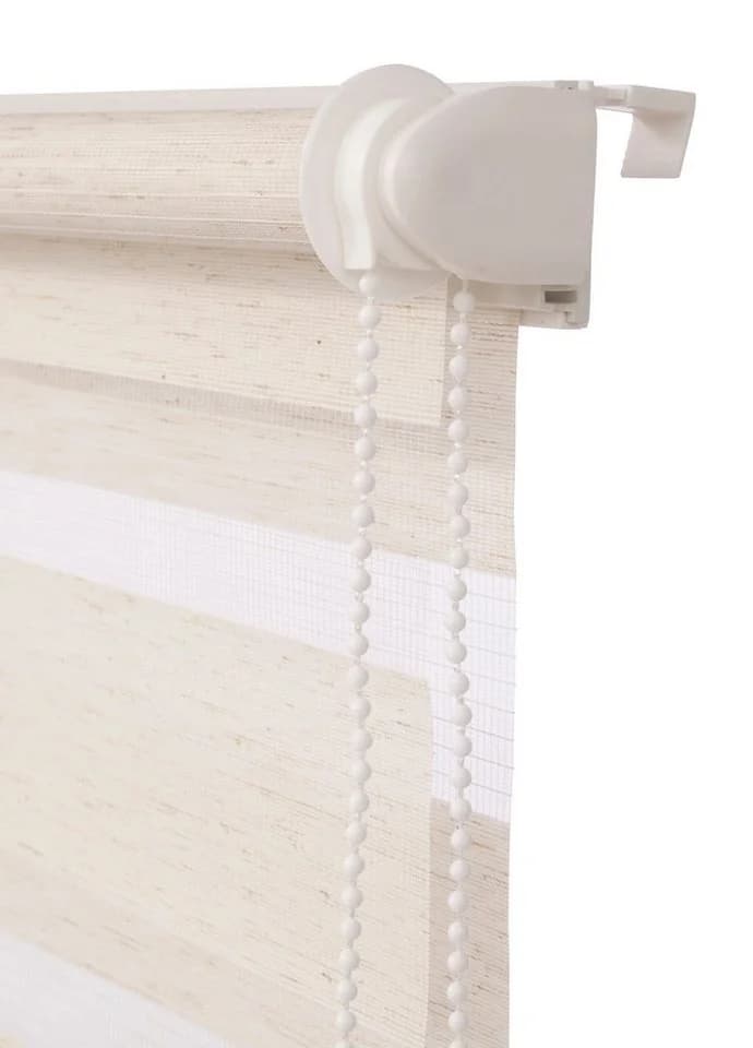 K-Home Doppelrollo Ancona Beige Querstreifen - Bild 3