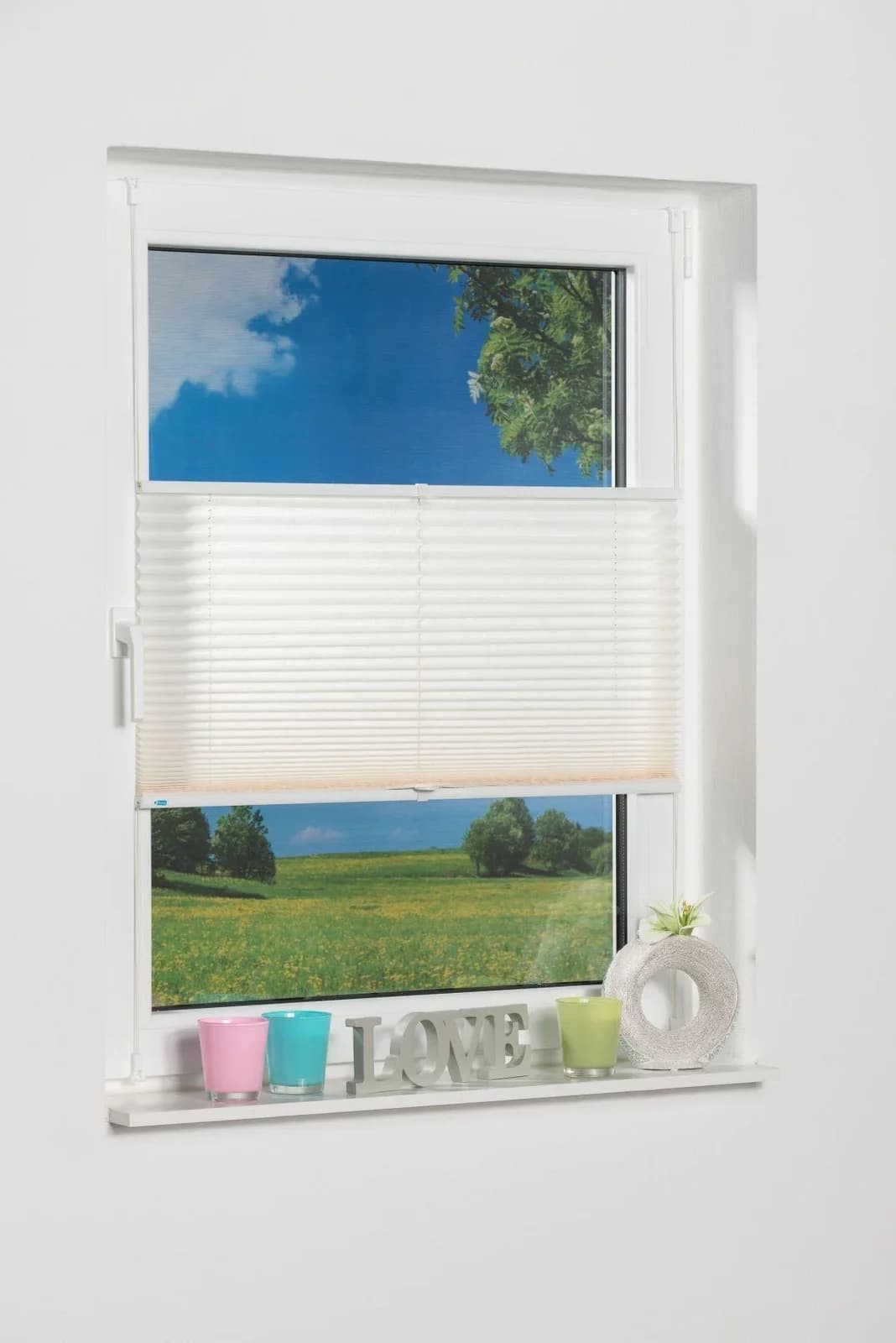 K-HOME Klemmfix Pisa Plissee Creme