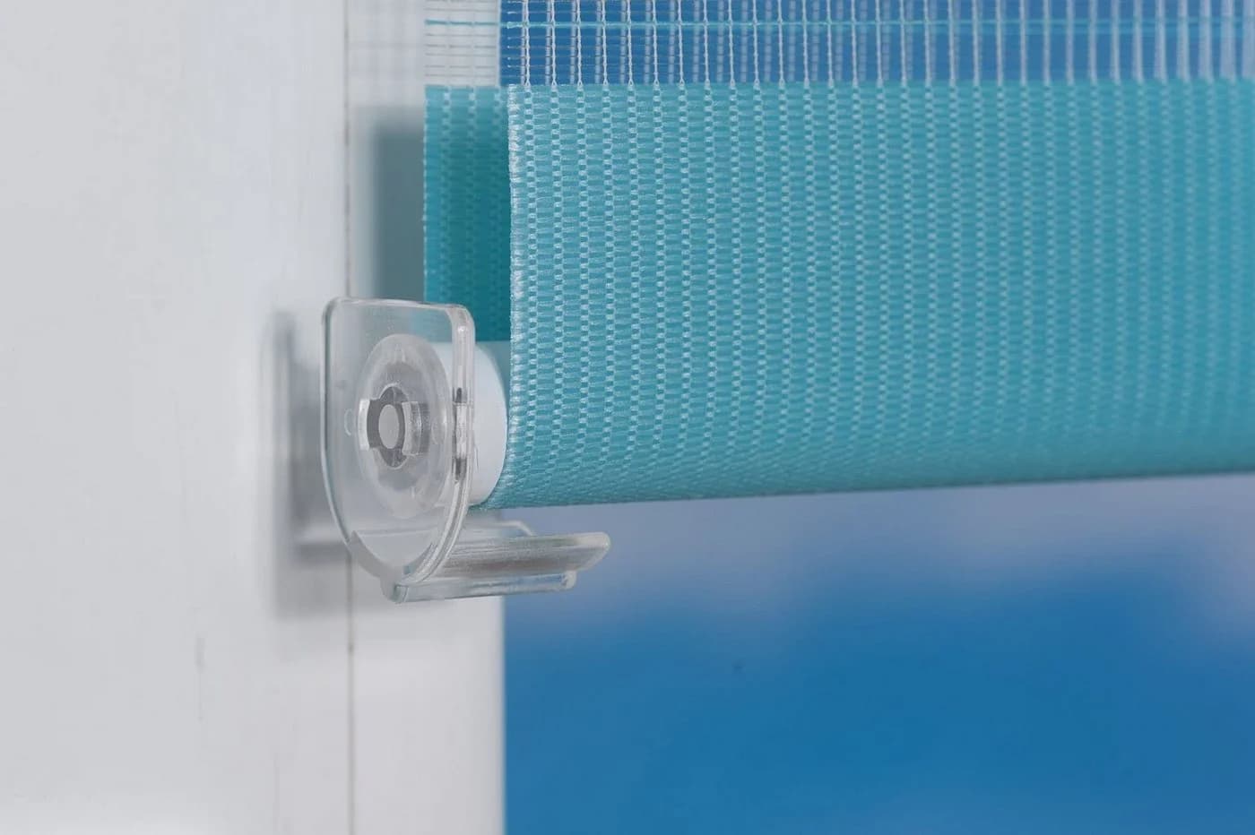 K-HOME Doppelrollo Maringa Klemmfix Braun Polyester - Bild 4