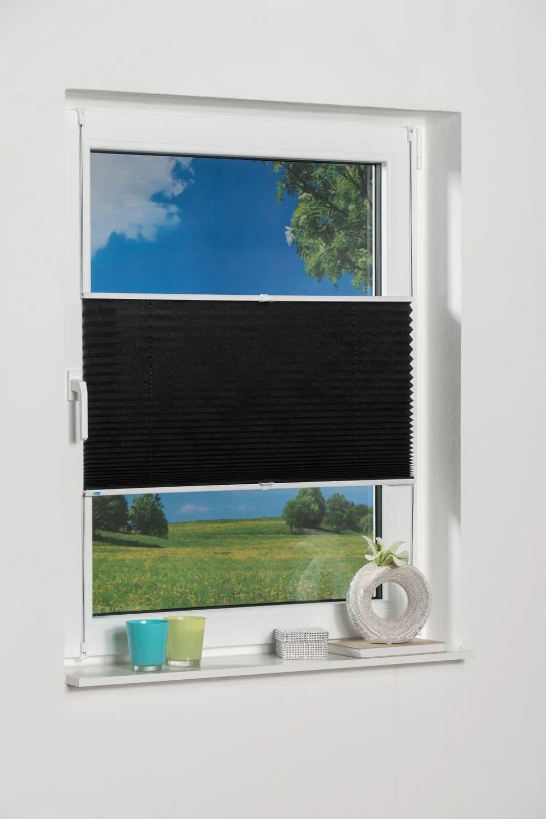 K-Home Klemmfix Pisa Plissee Anthrazit