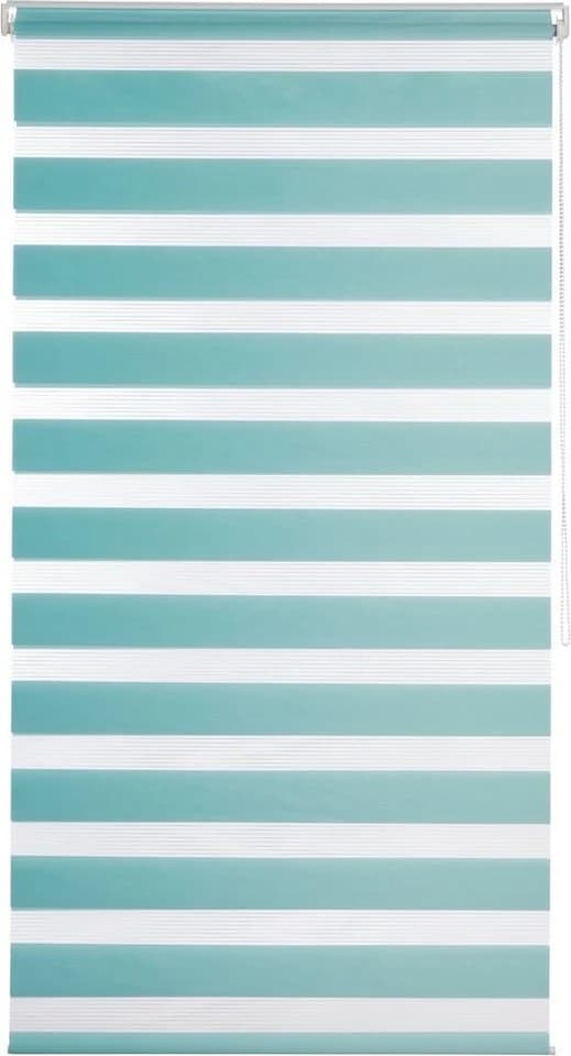 K-HOME Doppelrollo Ancona türkis 60x150 cm Klemmfix - Bild 2