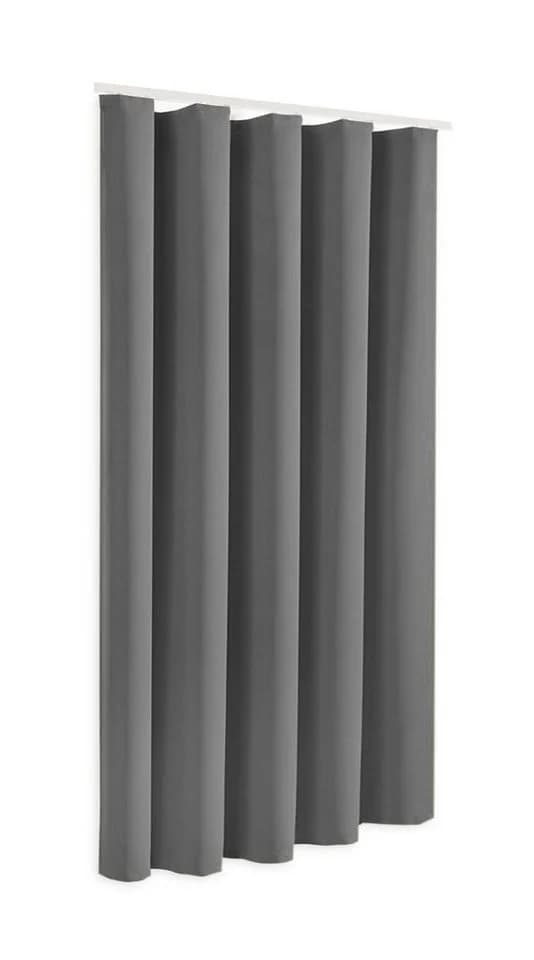 Clever-Kauf-24 Verdunkelungsvorhang Thermovorhang Grau Kräuselband - Bild 2