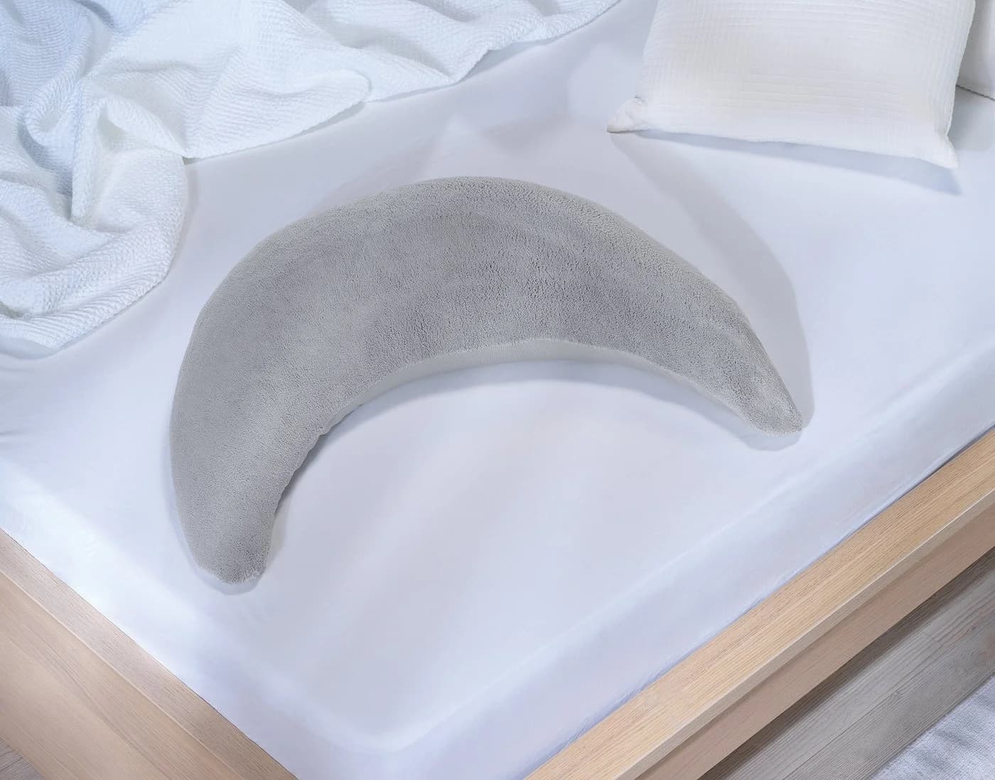 Theraline Stillkissen Plüschmond Silbergrau - Flexibles Still- & Kopfkissen