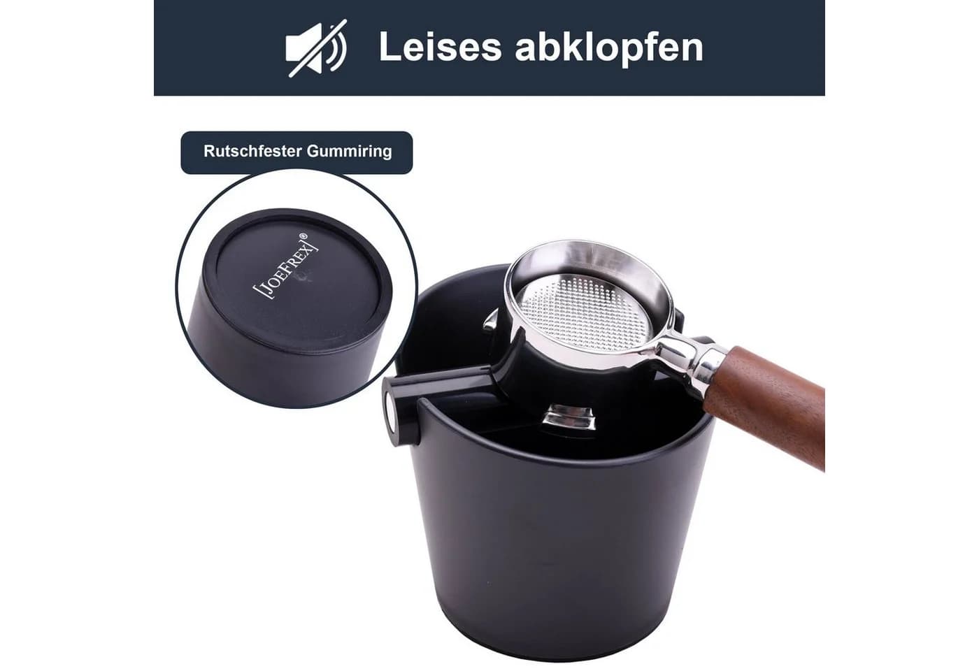JOEFREX Abklopfbehälter Knockbox Schwarz für Siebträger Espresso - Bild 4