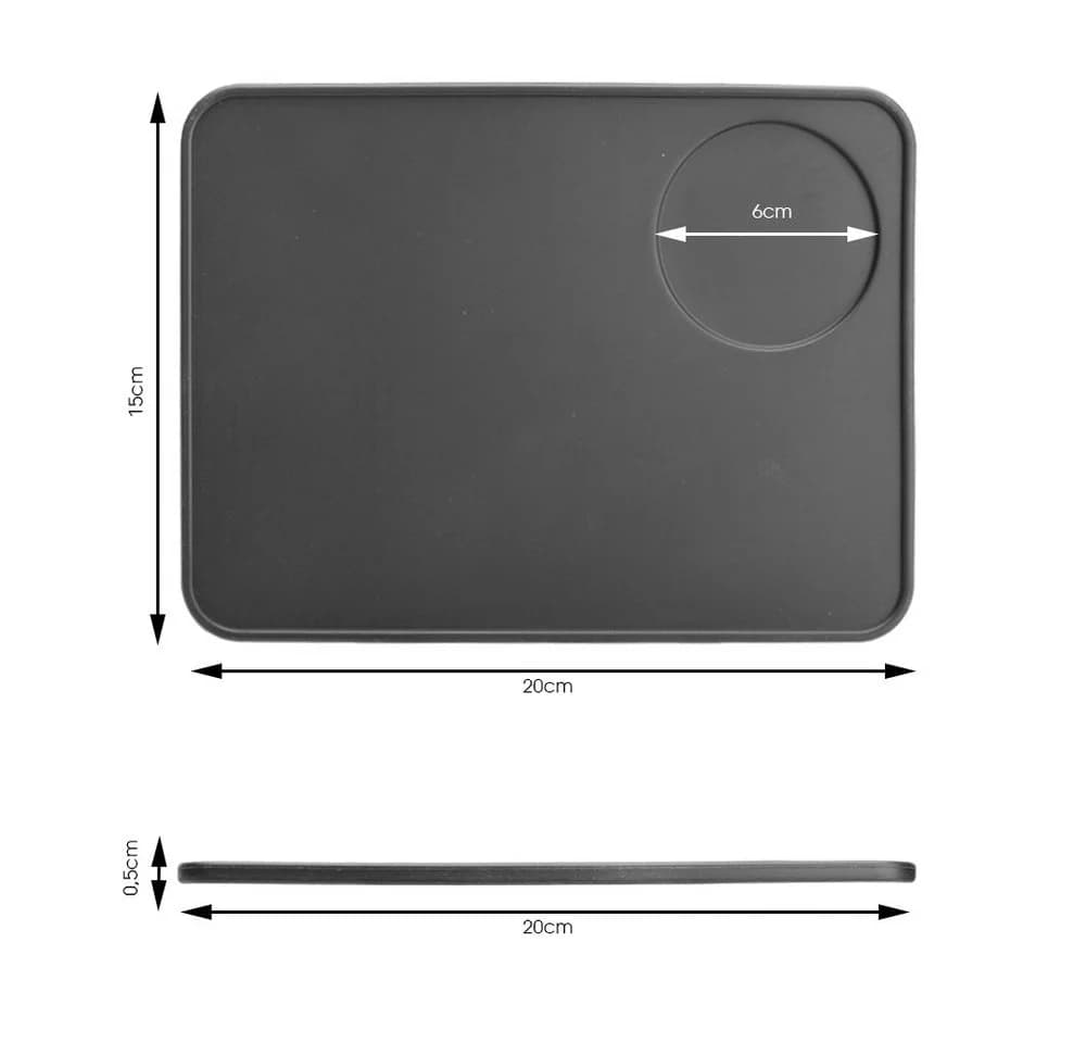 JOEFREX Tampermatte Schwarz Tamping Station