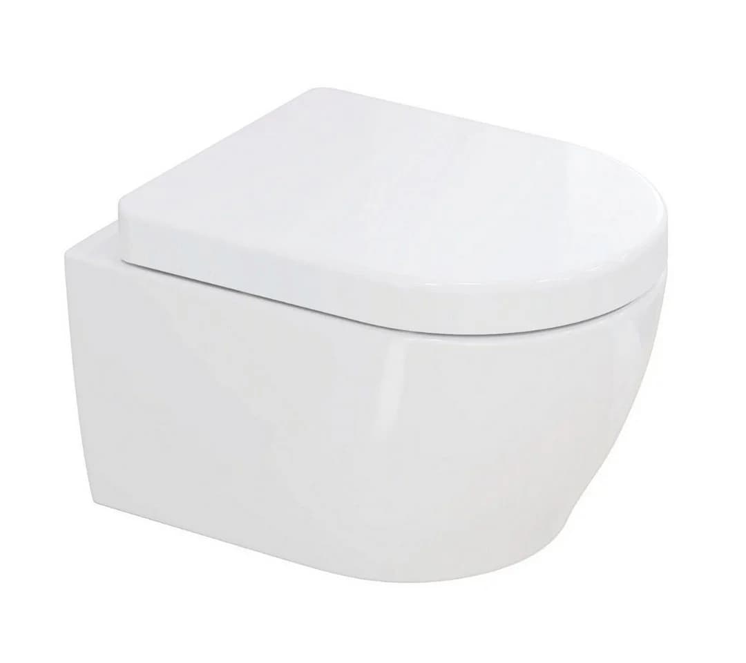 Aqua Bagno Hänge-WC spülrandlos weiß mit Absenkautomatik - Bild 2
