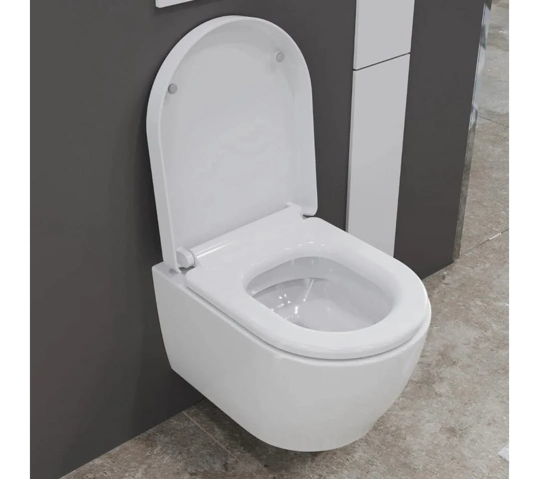 Aqua Bagno Hänge-WC spülrandlos weiß mit Absenkautomatik - Bild 4