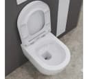 Aqua Bagno Hänge-WC spülrandlos weiß mit Absenkautomatik Bild 5
