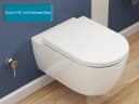 SSWW Dusch-WC mit Softclose WC-Sitz Tiefspül-WC spülrandloses WC Taharat wandhängend Abgang waagerecht Bild 1
