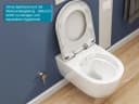 SSWW Dusch-WC mit Softclose WC-Sitz Tiefspül-WC spülrandloses WC Taharat wandhängend Abgang waagerecht Bild 4