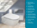 SSWW Dusch-WC mit Softclose WC-Sitz Tiefspül-WC spülrandloses WC Taharat wandhängend Abgang waagerecht Bild 5