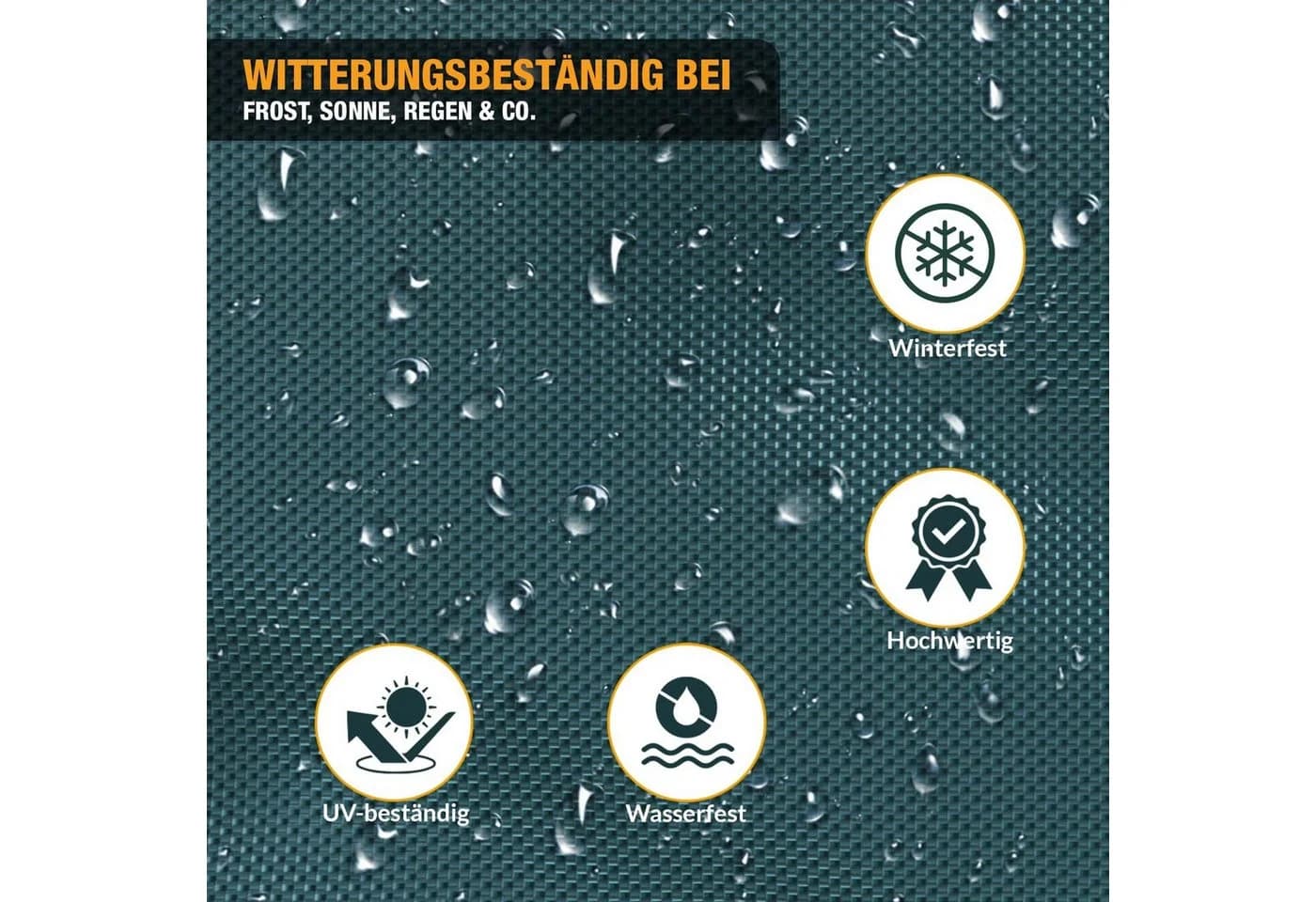Kronenburg Strandkorb-Schutzhülle Wasserdicht & Winterfest Grün - Bild 4