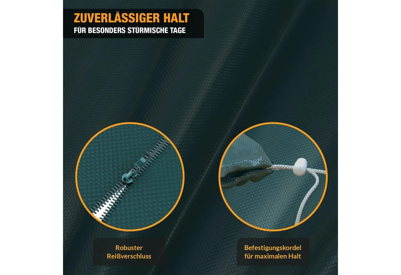 Kronenburg Sonnenschirm-Schutzhülle Grün Wetterfest UV-beständig - Bild 4
