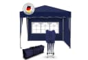 Kronenburg Faltpavillon 3x3 m Blau Wasserdicht mit Seitenteilen Bild 2