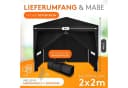Kronenburg Faltpavillon 2x2 m wasserdicht mit Seitenteilen Bild 1
