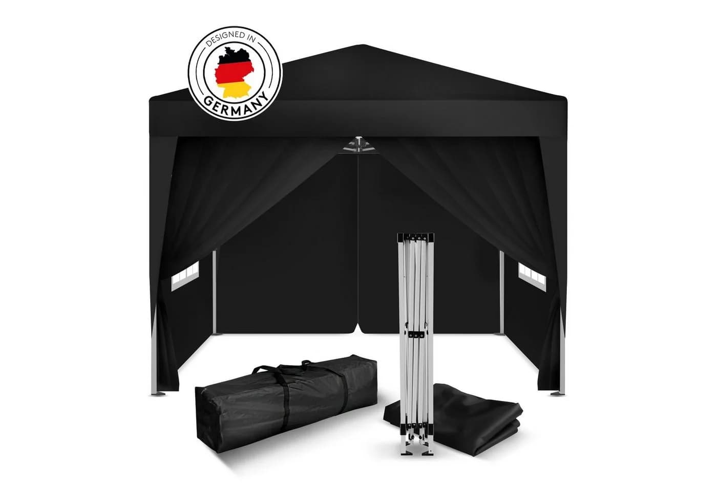 Kronenburg Faltpavillon 2x2 m wasserdicht mit Seitenteilen - Bild 2
