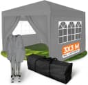 Kronenburg Faltpavillon 3x3 m wasserdicht mit UV-Schutz 50+ Grau Bild 2