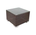 RS Trade Beistelltisch Rattan Braun mit Glasplatte Bild 2