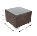 RS Trade Beistelltisch Rattan Braun mit Glasplatte Bild 4
