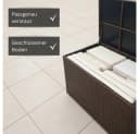 RS Trade Auflagenbox Venezia Braun Poly Rattan Aluminium Bild 3