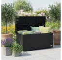 RS Trade Auflagenbox Venezia Schwarz Poly Rattan Bild 1