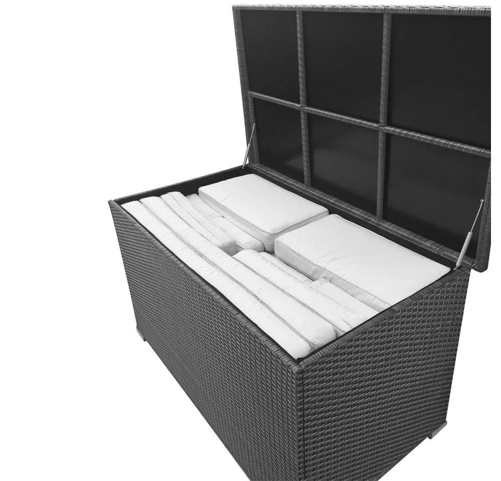 RS Trade Auflagenbox Venezia Silber/Grau Poly Rattan - Bild 4